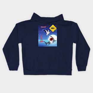 Shark warning Kids Hoodie